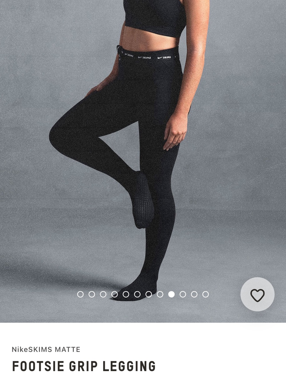 SKIMS Black Footsie Grip Legging